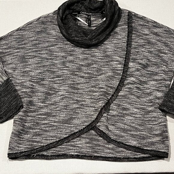 Calvin Klein Performance Gray Cowl Neck Pullover Sweater Crossover front Size XL - Picture 1 of 10